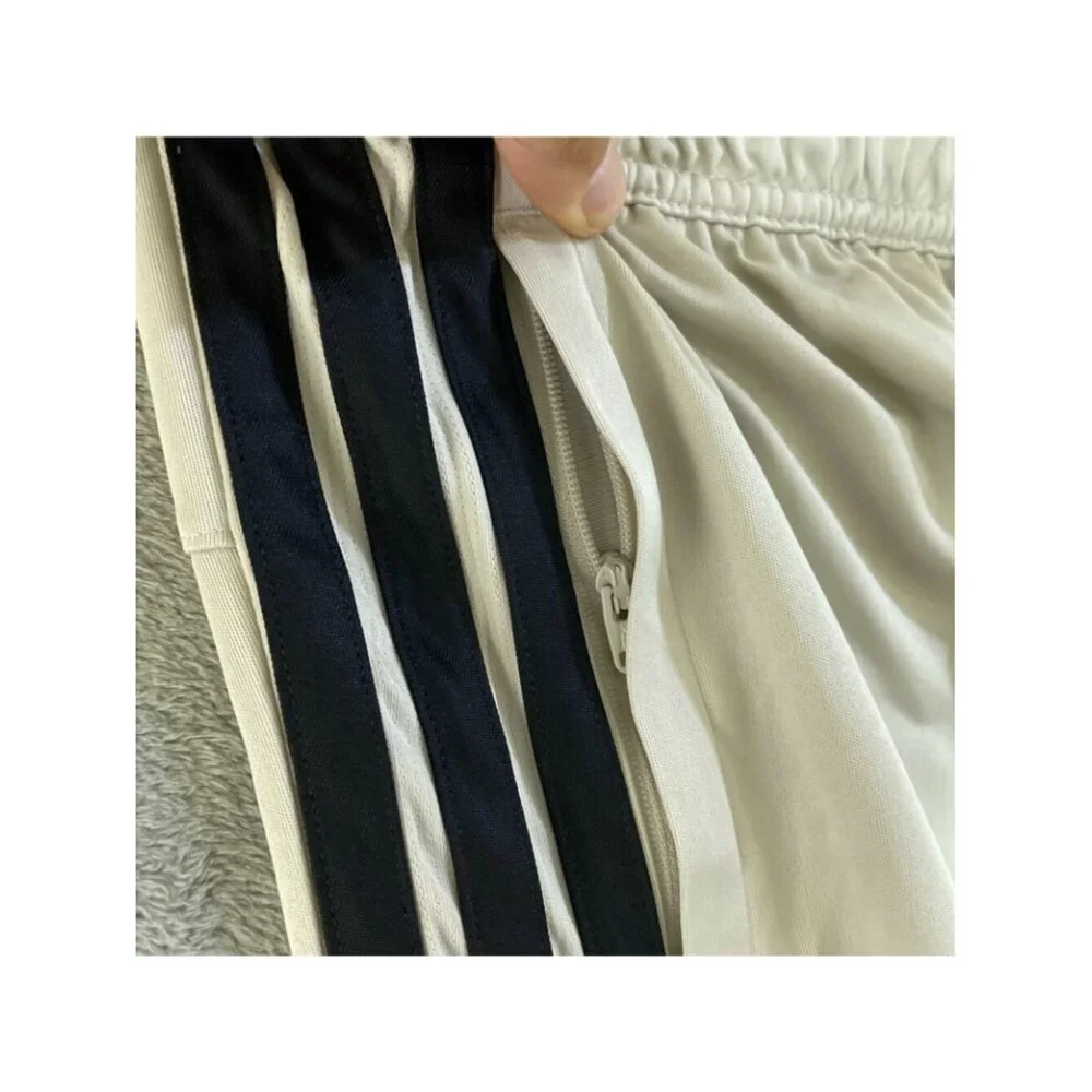 NWT Adidas Men's S Beige Black Active Shorts Striped 7